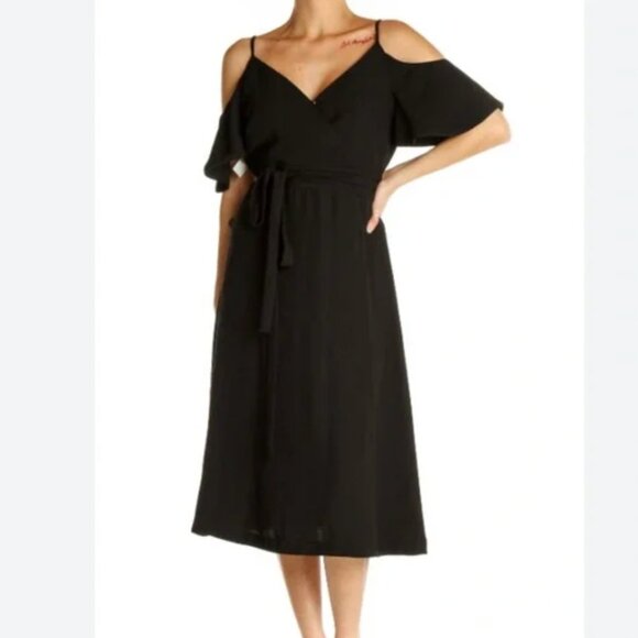 Ann Taylor Fit & Flare Black Dress - Picture 1 of 2